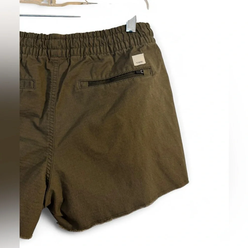 Vuori Vintage Ripstop Shorts Green Drawstring Casual Size S